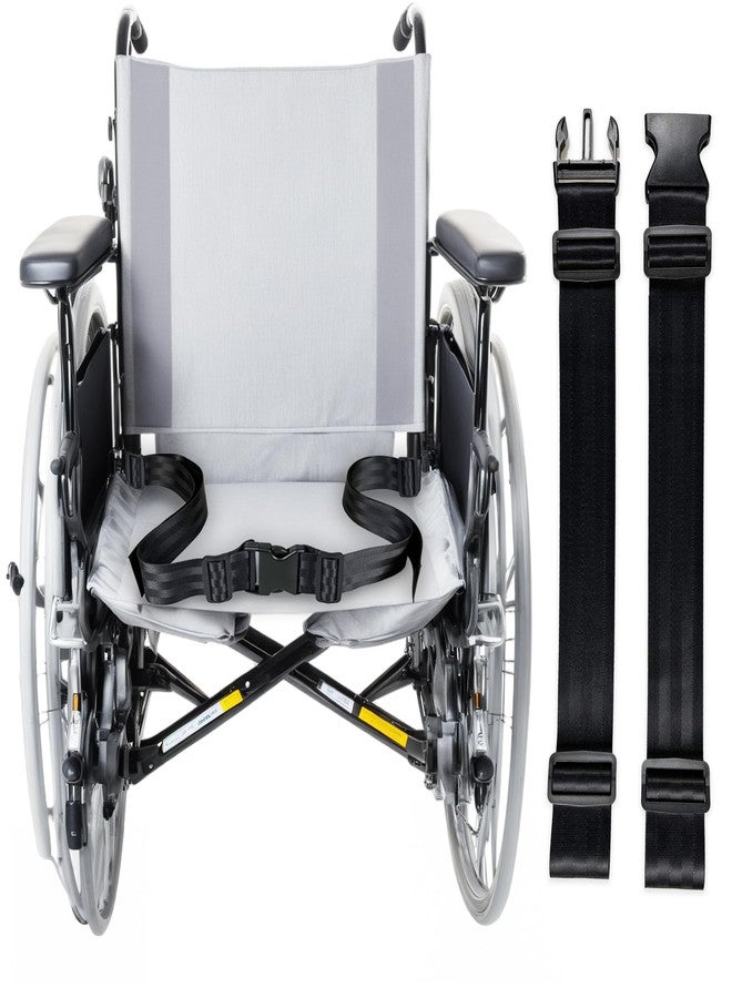 PSNOOK Two-Piece Wheelchair Safety Strap Seat Belt Adjustable Anti-Fall Size-Suitable Adjustable Universal Harness with Buckle Patients Strap Chair Medical Seniors Disable Prevent Sliding Belt - Image 1