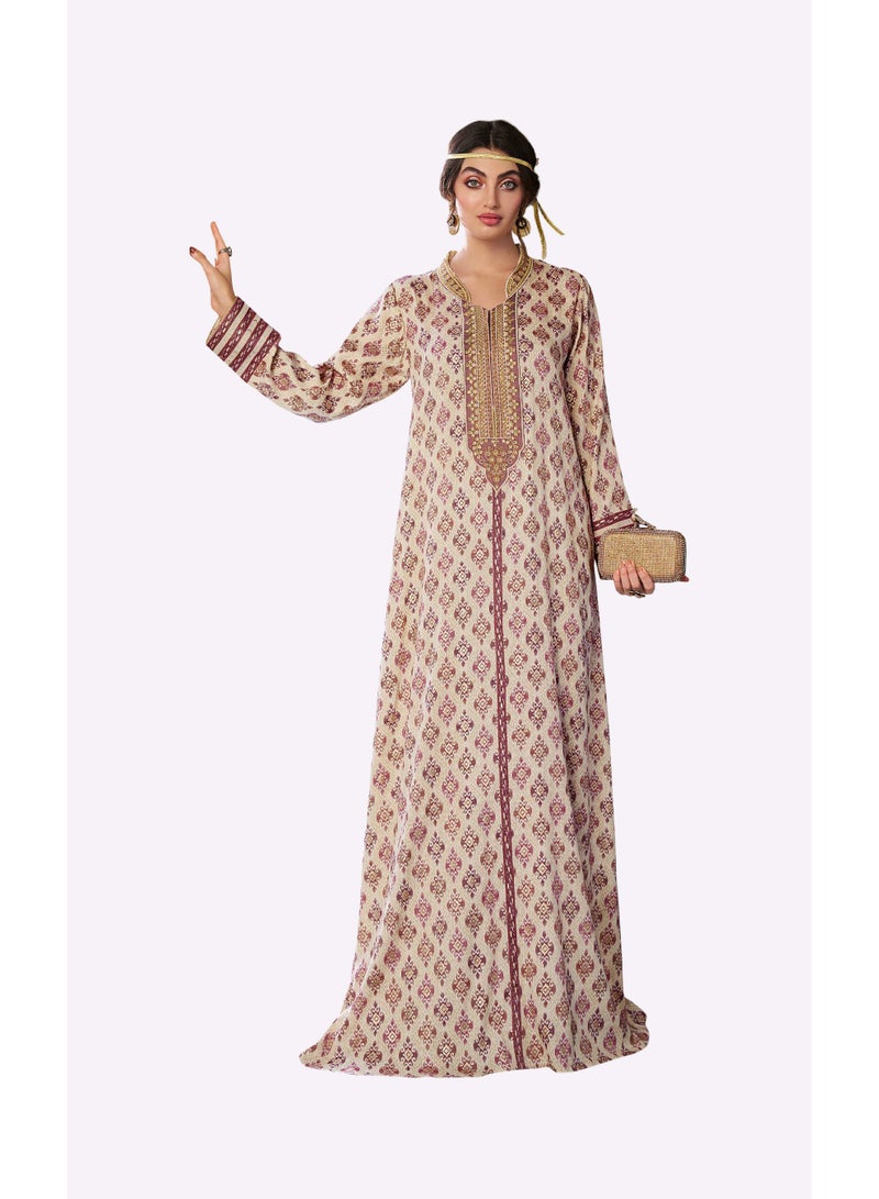 Sara Arabia Tribal Print Jalabiya - Image 1