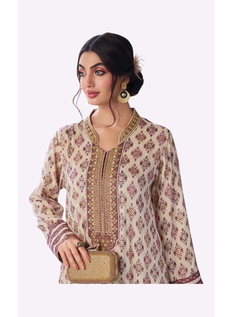 Sara Arabia Tribal Print Jalabiya - Image 2