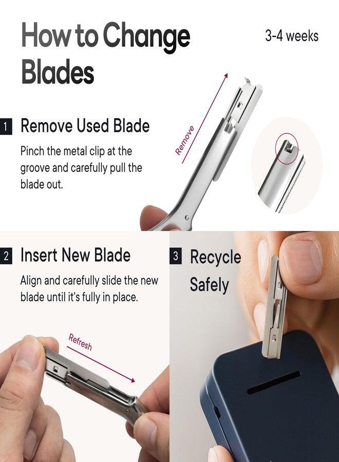 شفرات حلاقة الحواجب من CAVEEM، 10 شفرات بديلة لتشكيل الحواجب بدقة وإزالة شعر الوجه - Image 5
