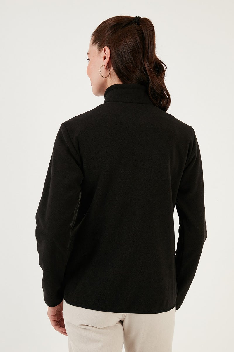 Lela Slim Fit Soft Textured Anti-Pilling Non-Pilling Half Zipper Polar Women's POLAR 5907000 - Image 5