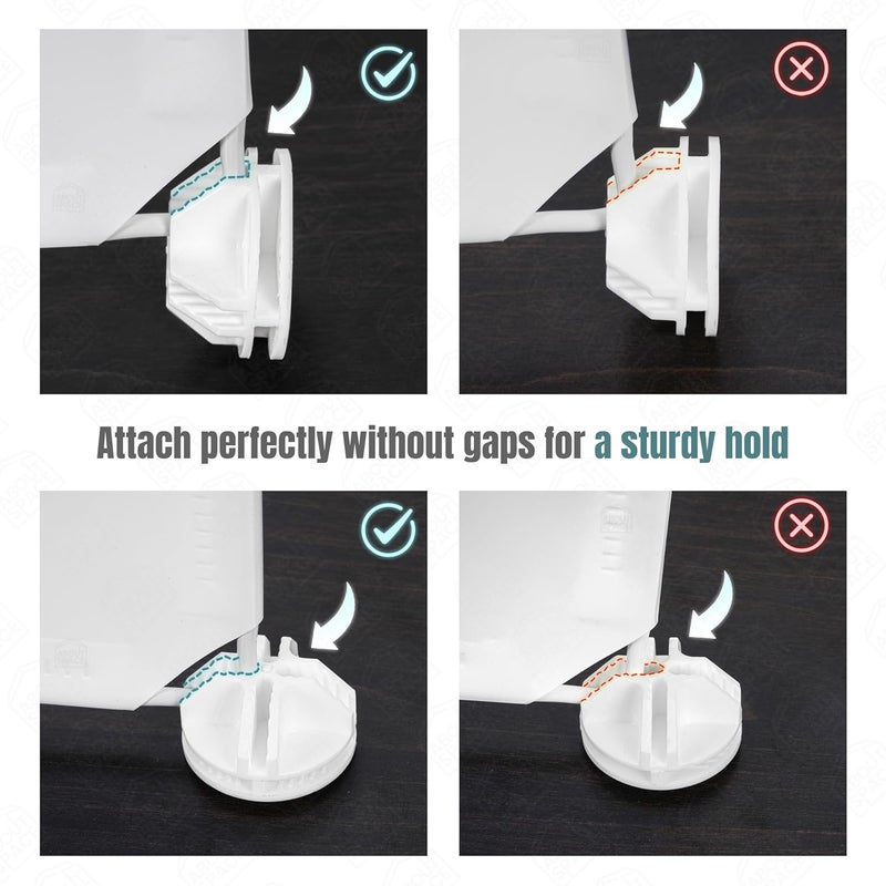 ABOUT SPACE Shoe Rack for Home with Door 16 Pair DIY Slipper Stand with Hanger 4 Cube Expandable Shelves Closed Shoes Rack for Home Men Women Heels Boots FlipFlops White L40 X B30 x H120 cm - Image 4