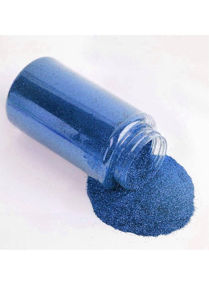 MARKQ زجاجة هزازة لامعة، 100 جرام من جليتر الأزرق الداكن لراتنج الإيبوكسي، سلايم، الرسم، تزيين الألبومات، مستلزمات الفنون والحرف - Image 1