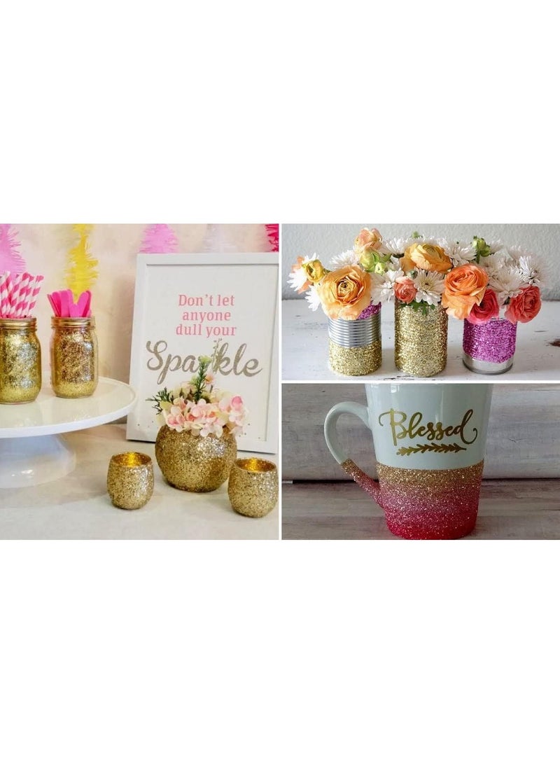 MARKQ زجاجة هزازة لامعة، 100 جرام من جليتر الأزرق الداكن لراتنج الإيبوكسي، سلايم، الرسم، تزيين الألبومات، مستلزمات الفنون والحرف - Image 3