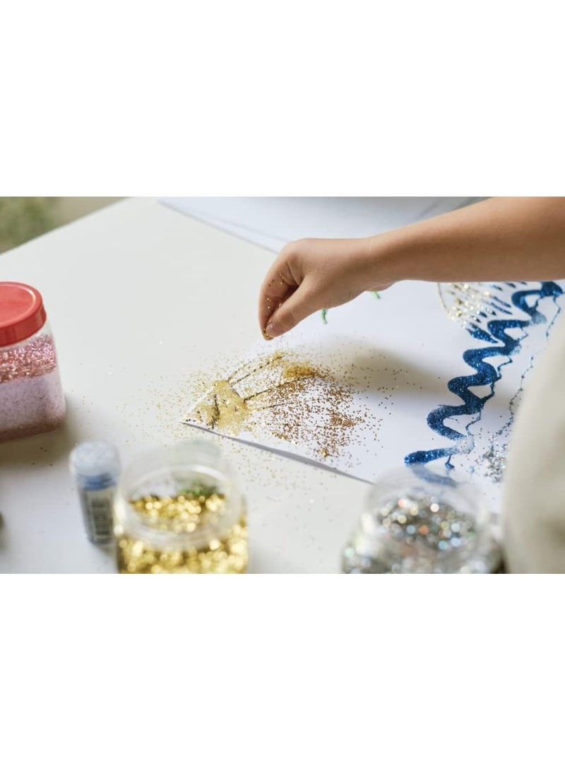 MARKQ زجاجة هزازة لامعة، 100 جرام من جليتر الأزرق الداكن لراتنج الإيبوكسي، سلايم، الرسم، تزيين الألبومات، مستلزمات الفنون والحرف - Image 4