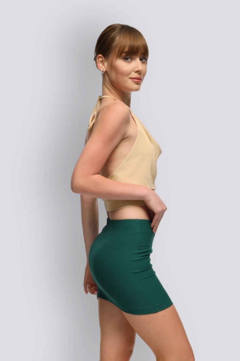HOX'S Mu | Slim Fit Mini Skirt - Emerald Green  - Image 5