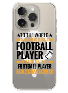 Magnetic Case for iPhone 15 Pro 6.1-inch Compatible with MagSafe Wireless Charging, Shockproof Phone Bumper Cover Football player Black copy
