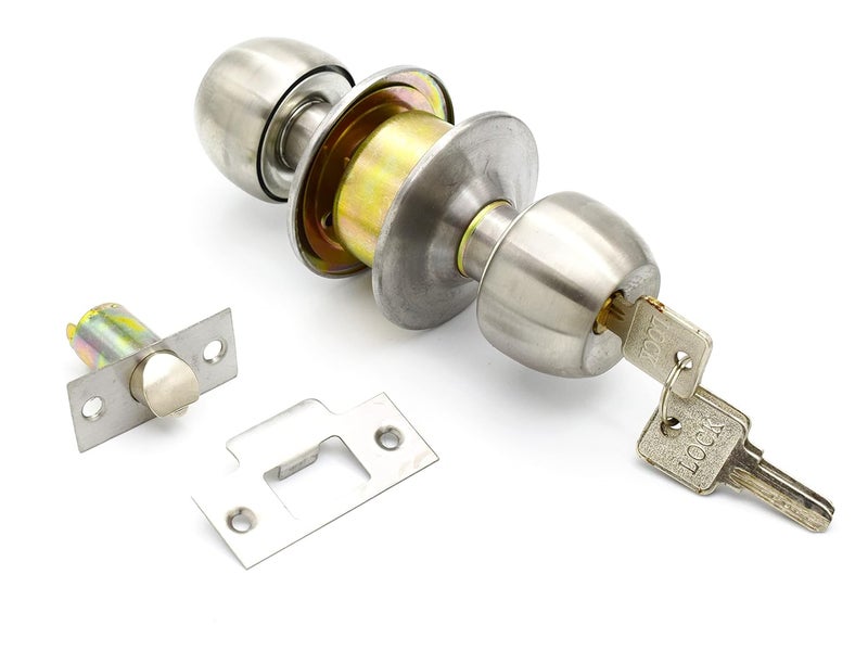 AV RAB Cylindrical Lock Stainless Steel Door Cylinder Lock for Main Doors Code Computer Key FinishMatt Pack of 1 Set Lock - Image 1