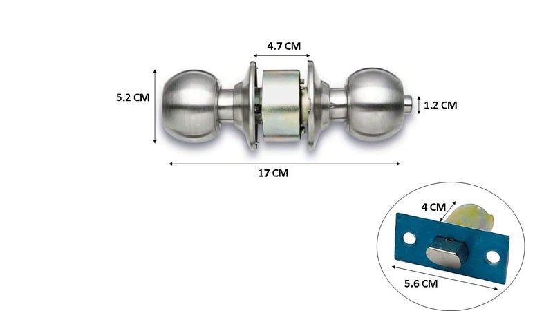 AV RAB Cylindrical Lock Stainless Steel Door Cylinder Lock for Main Doors Code Computer Key FinishMatt Pack of 1 Set Lock - Image 4