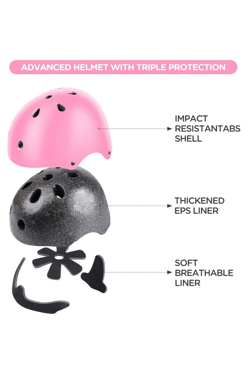 Kids Helmet and Pads Set, 7 in 1 Adjustable Helmet, Knee Pads, Elbow Pads, and Wrist Guards for Boys and Girls Ages 3-8, Protective Gear for Skateboarding, Biking, Scooters, and Hoverboards - Image 4