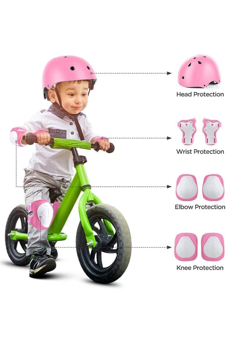 Kids Helmet and Pads Set, 7 in 1 Adjustable Helmet, Knee Pads, Elbow Pads, and Wrist Guards for Boys and Girls Ages 3-8, Protective Gear for Skateboarding, Biking, Scooters, and Hoverboards - Image 3