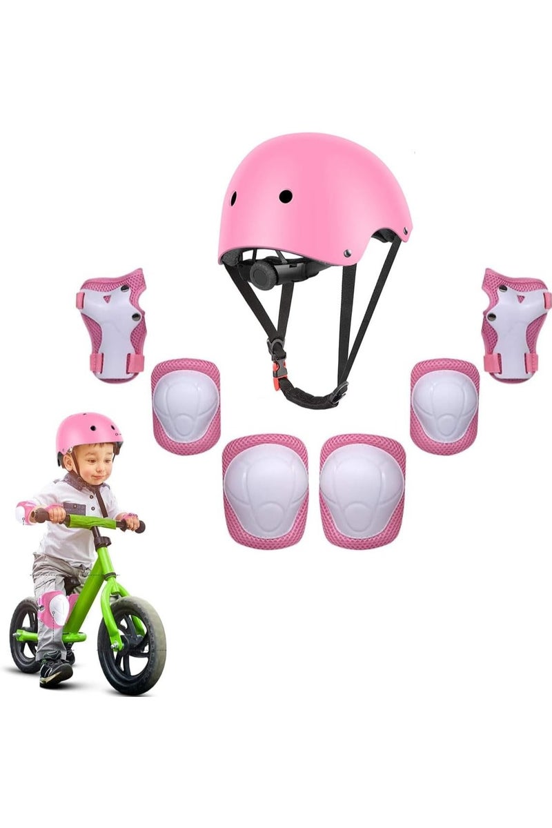 Kids Helmet and Pads Set, 7 in 1 Adjustable Helmet, Knee Pads, Elbow Pads, and Wrist Guards for Boys and Girls Ages 3-8, Protective Gear for Skateboarding, Biking, Scooters, and Hoverboards - Image 1
