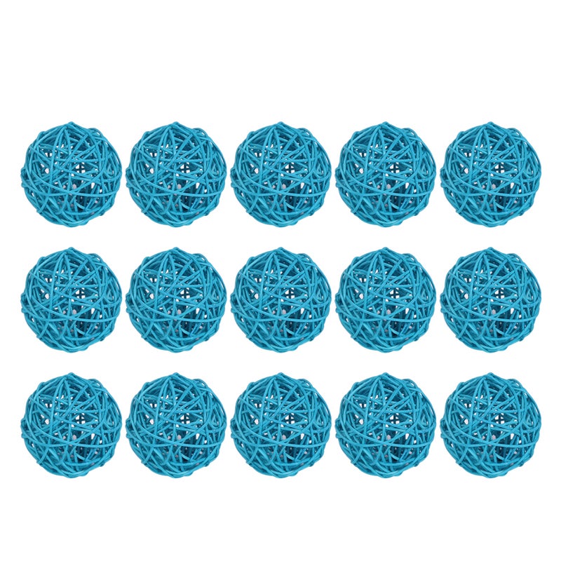 15pcs Wicker Rattan DIY Craft Decorative Hanging Simple Vine for Kindergarten Hotel Home (Sky- 5cm) - Image 1