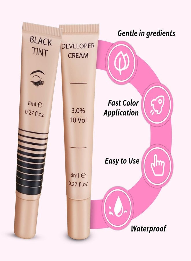 PERMANIA مجموعة PERMANIA لرفع الرموش ولون أسود، نتائج صالون لتجعيد الرموش ورفع الحواجب مع تعليمات مفصلة سهلة للمبتدئين تدوم طبيعياً حتى 4 أسابيع - Image 3