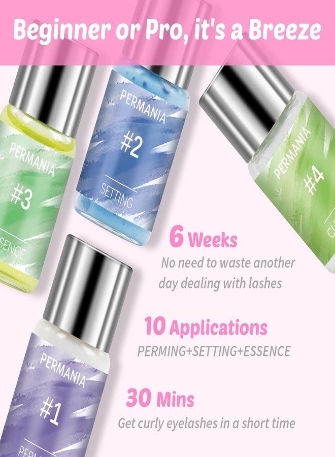 PERMANIA مجموعة PERMANIA لرفع الرموش ولون أسود، نتائج صالون لتجعيد الرموش ورفع الحواجب مع تعليمات مفصلة سهلة للمبتدئين تدوم طبيعياً حتى 4 أسابيع - Image 5
