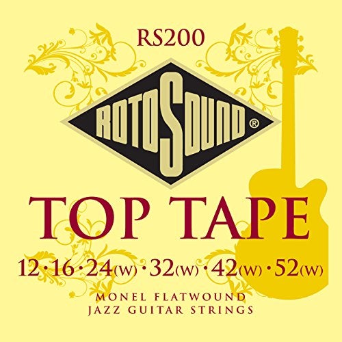 Rotosound RS200 Top Tape Monel Flatwound Electric Guitar String (12 16 24 32 42 52) - Image 5