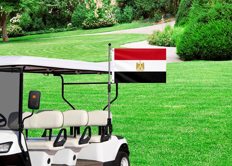 MTTUOU Double Sided Egypt Boat Flag 12x18IN Egyptians Marine Small Flag Bright Colors Fade Proof Nylon Truck Motorcycle Banner with 2 Brass Grommets Outside - Image 3