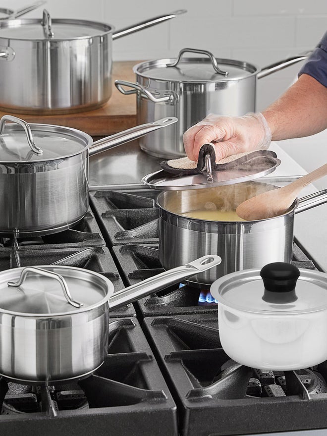 RAJ Aluminium Saucepan with Cover, Large - Image 4