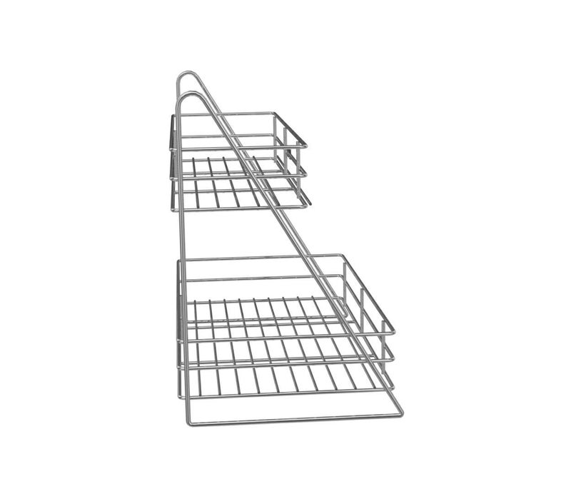 CR18 COLLECTION 3pcs Stainless Steel Multipurpose Rack StandDish RackStorage Shelves for Kitchen with Heavy Stainless Steel Kitchens Stand Combo Set 1 Rack and 2 cabinate Shelf - Image 5