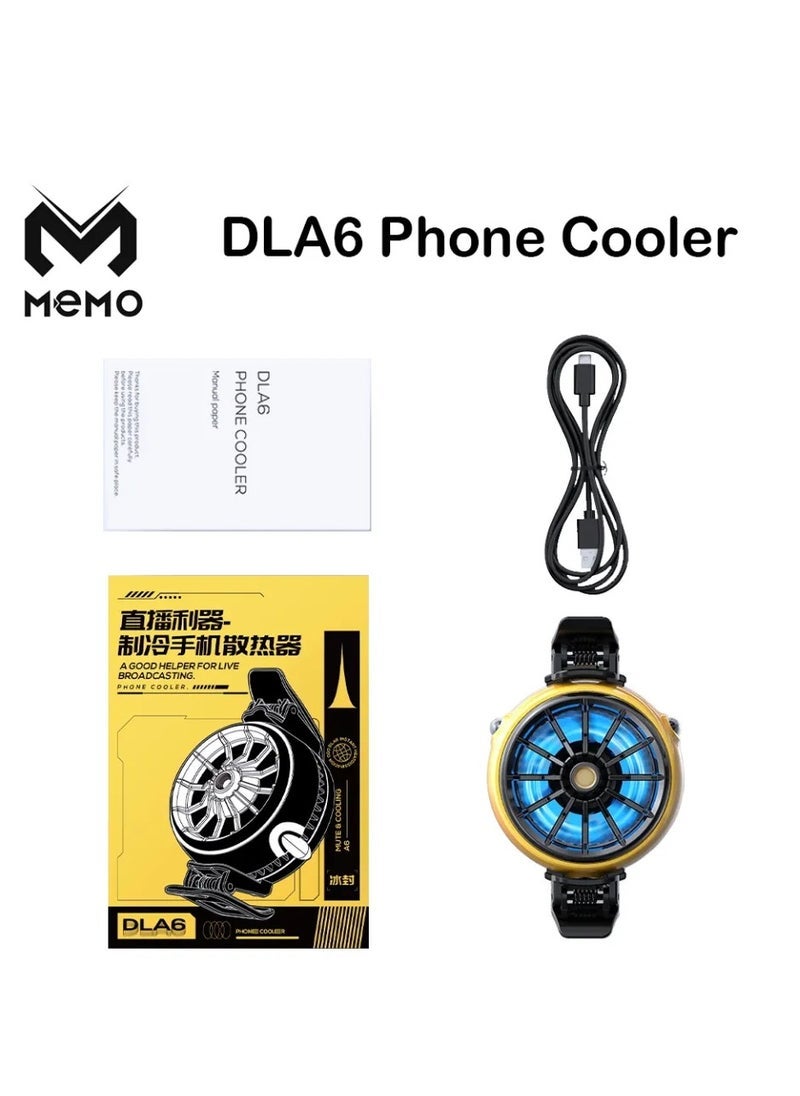 Memo MEMO DLA6 Mobile Phone Radiator Cooling Fan | Adjustable Semiconductor Cooling Technology | Compact and Portable USB Phone Cooling Fan | Perfect for Gaming, Streaming, and Extended Phone Usage | Compatible with All Smartphones  - Image 2