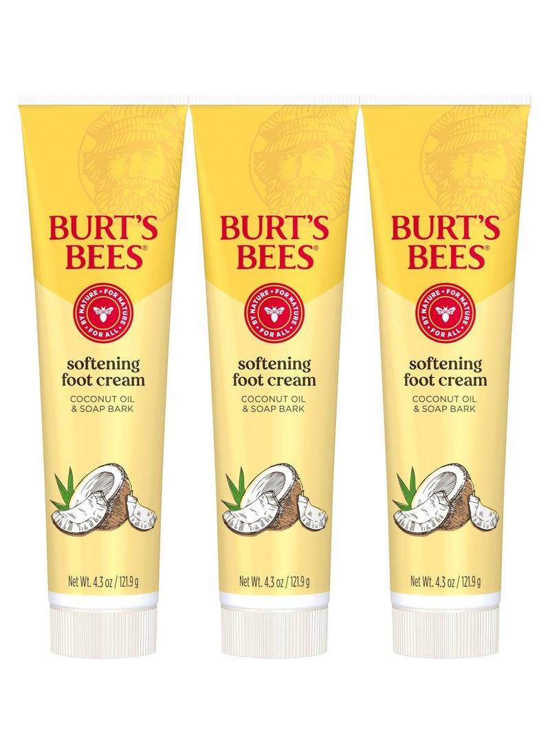 Burt's Bees - (Pack of 3) Burt's Bees Softening Foot Cream, 3x4.3 oz - Image 1