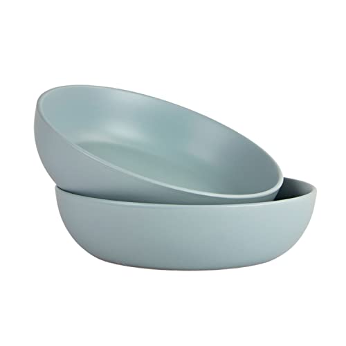 10 Strawberry Street Wazee Matte 948oz Serving Bowl Set of 2 Mineral Blue