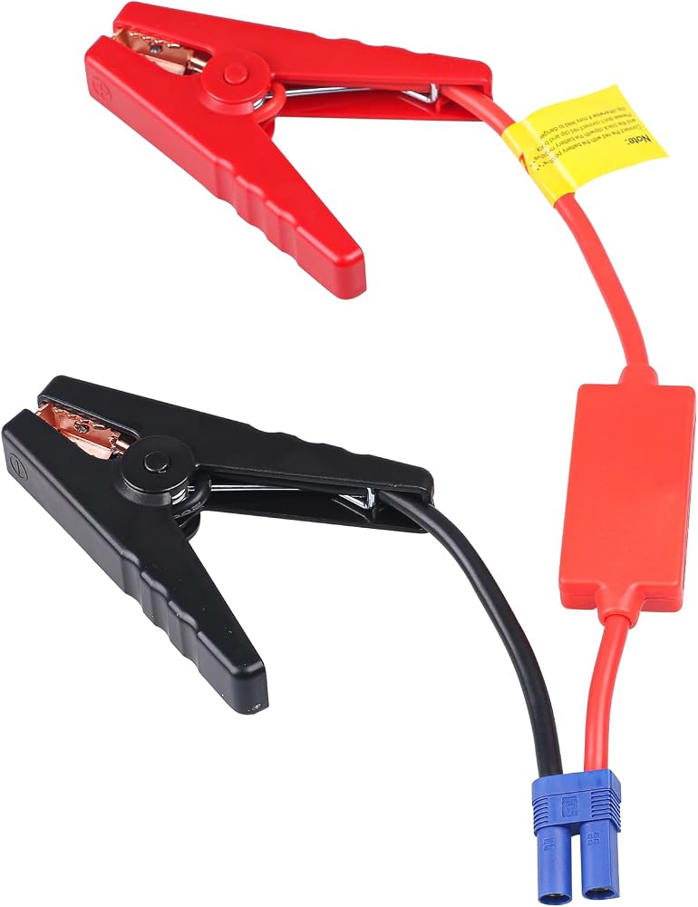 Landmore EC5 Jumper Cable Battery Charger Clamps, 12V Replacement Alligator Clips to EC5 Connector Car Jumper Cable for Emergency Portable Car Jump Start Battery Booster Cable 10AWG Silicone Wire - Image 1