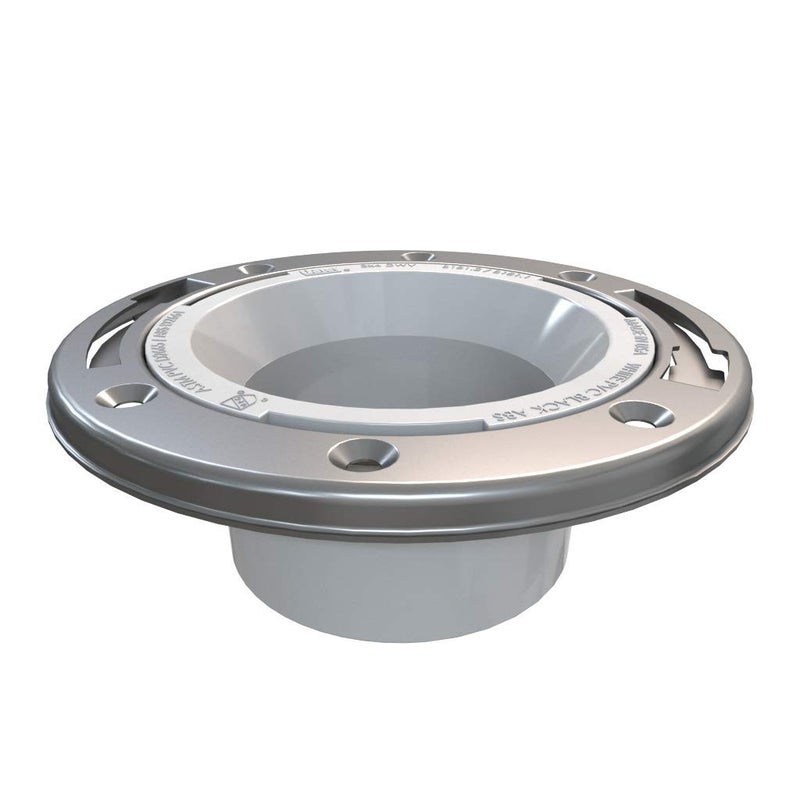 Oatey 3 in. x 4 in. PVC Closet Flange with Stainless Steel Ring without Test Cap - Image 3