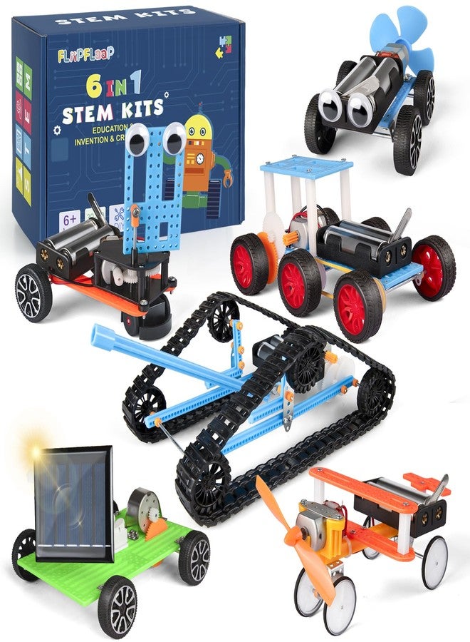 FliipFlaap 6-in-1 STEM Kit for Kids Ages 6-12, STEM Toys for Boys Ages 8-12, Robot Building Kit & Car Crafts for Kids, Science Activities Robotics Kits for 6 7 8 9 10 12 Year Old Boys Girl Birthday Gifts - Image 1