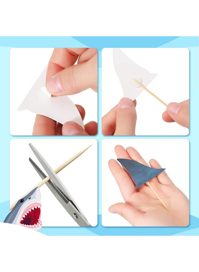 Geyee 18 Pack Shark Cake Toppers for Attack Sea Creatures Decor Shark Figurines Decorations Ocean Theme Cupcake Picks for Birthday Shower Party Favors Supplies - Image 4