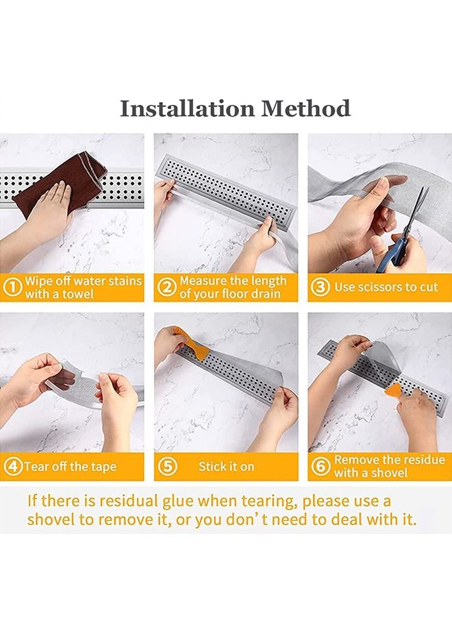 Self-Adhesive Hair Anti-Clogging Filter Sticker Disposable Shower Drain Adapter - Image 3