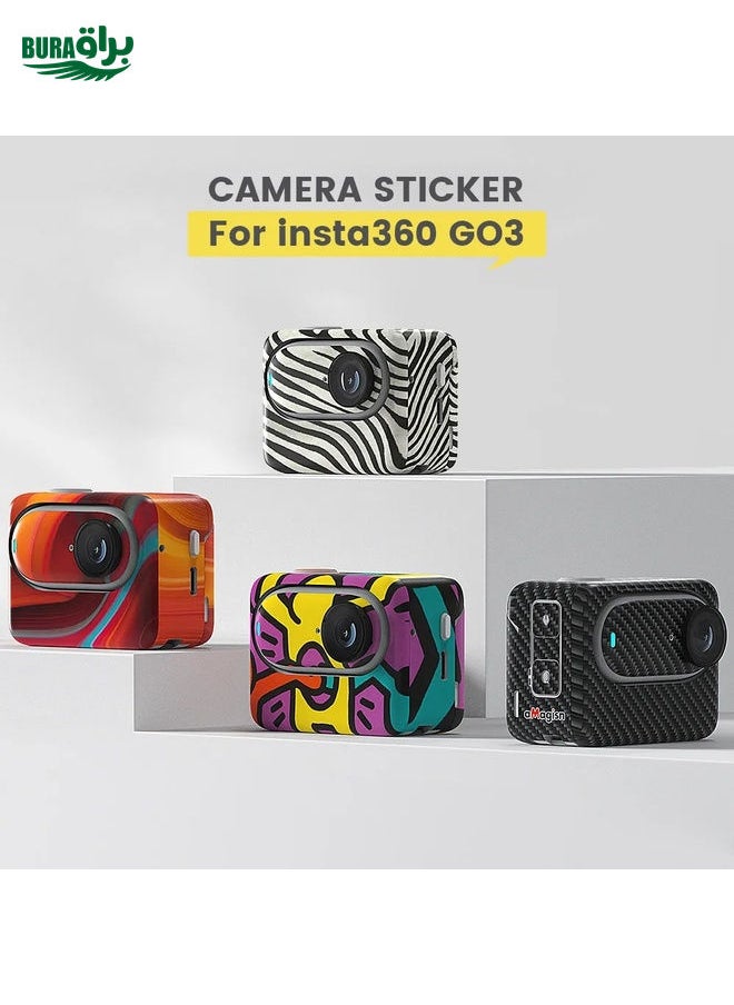 BURAQ For Insta360 GO 3 / GO 3S AMagisn Body Sticker Protective Film Action Camera Accessories, Style: Graffiti  - Image 2