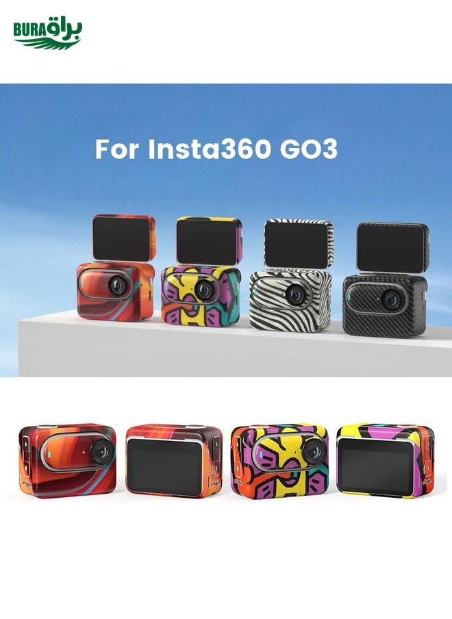 BURAQ For Insta360 GO 3 / GO 3S AMagisn Body Sticker Protective Film Action Camera Accessories, Style: Graffiti  - Image 5