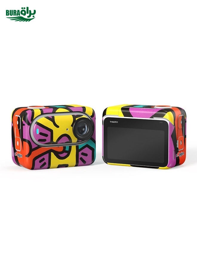 BURAQ For Insta360 GO 3 / GO 3S AMagisn Body Sticker Protective Film Action Camera Accessories, Style: Graffiti  - Image 1