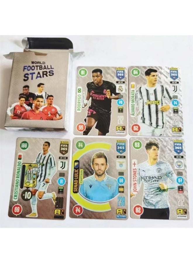 Football Star Card World Cup European League Peripheral Basketball Star Card English Gold Foil Card 55 Cards-Color:Colorful 10 Sheets, Minimum Batch Of 900 Packs  - Image 3