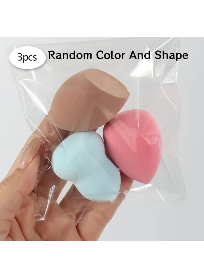 3pcs Random Color And Shape Latex Free Makeup Sponges Hydrophilic Beauty Blenders For Foundation Concealer Blush - Image 1