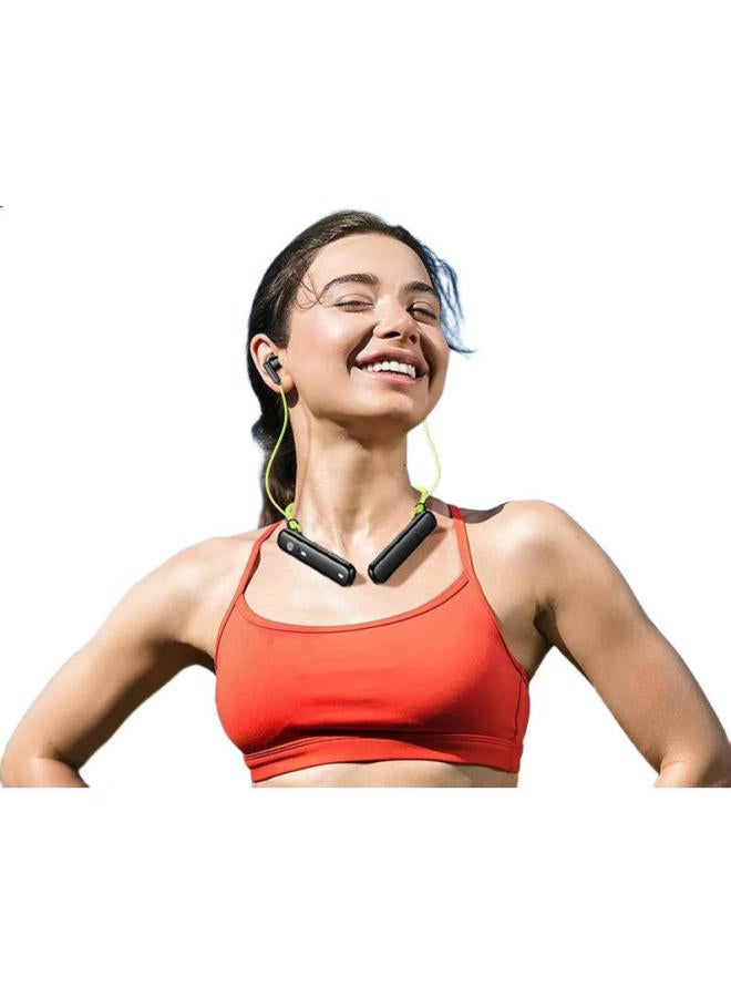 Orange Enc Noise Cancelling Bluetooth Earphones Hanging Neck New High Definition Sound Quality Ultra-Long Battery Life Comfortable In-Ear Waterproof Suitable For Apple Huawei Oppo Xiaomi Vivo Black G - Image 2