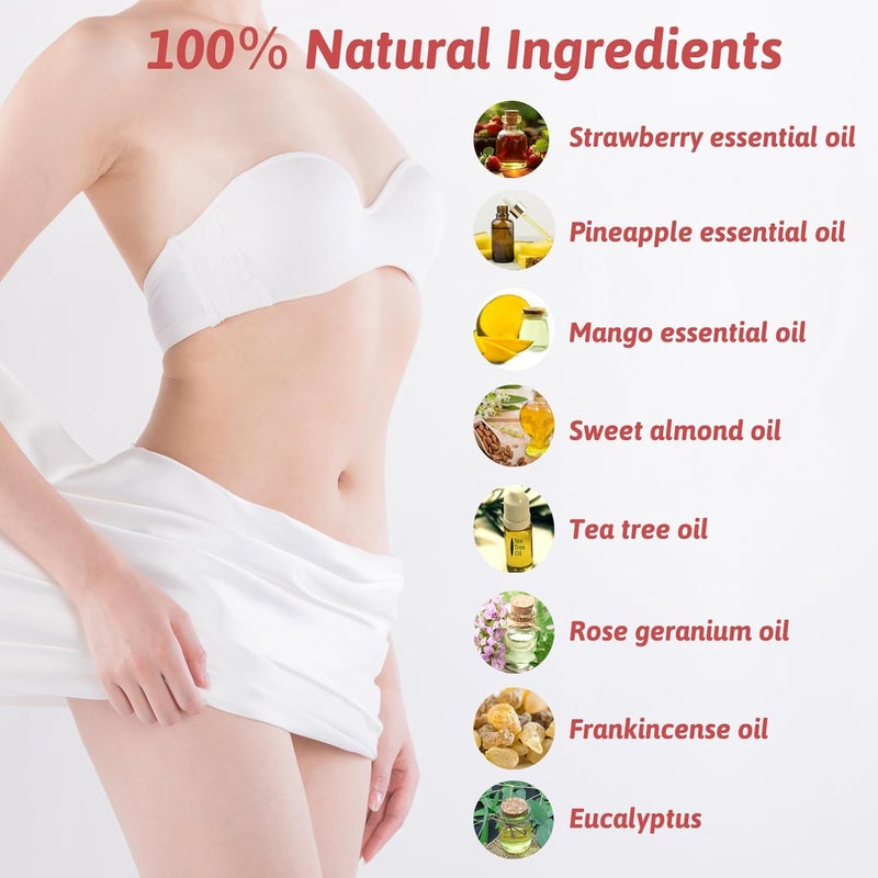 Wovarkie 3 عبوات زيت يوني للنساء 100% زيت نسائي طبيعي مزيل عرق حميم للنساء يقضي على الروائح ويوازن الرقم الهيدروجيني سيروم نسائي مصنوع من زيوت أساسية طبيعية نقية 1 أونصة سائلة 30 مل - Image 5