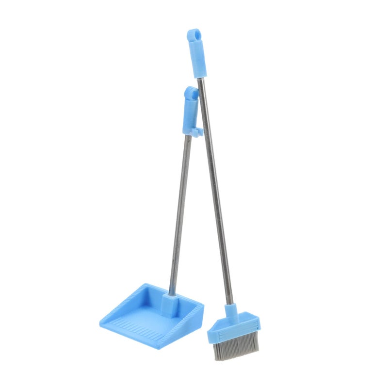 Miniature Broom Mop And Dustpan Set For Dollhouse Cleaning Decor 4 Inch - Image 2