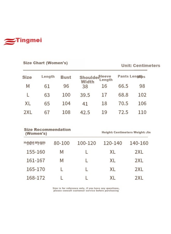 Gracewell Women's Pajamas Summer Pure Cotton Round Neck Pullover Short Sleeve Three-quarter Length Pants Casual Loungewear Wearable Outside Set M - Image 3
