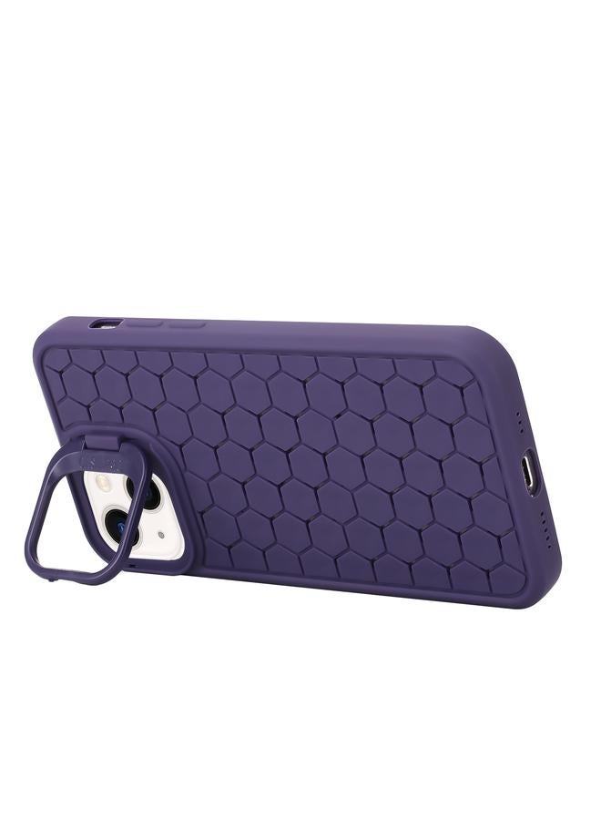 زبون جراب لهاتف iPhone 13 Honeycomb Radiation Holder TPU مع حبل - Image 3