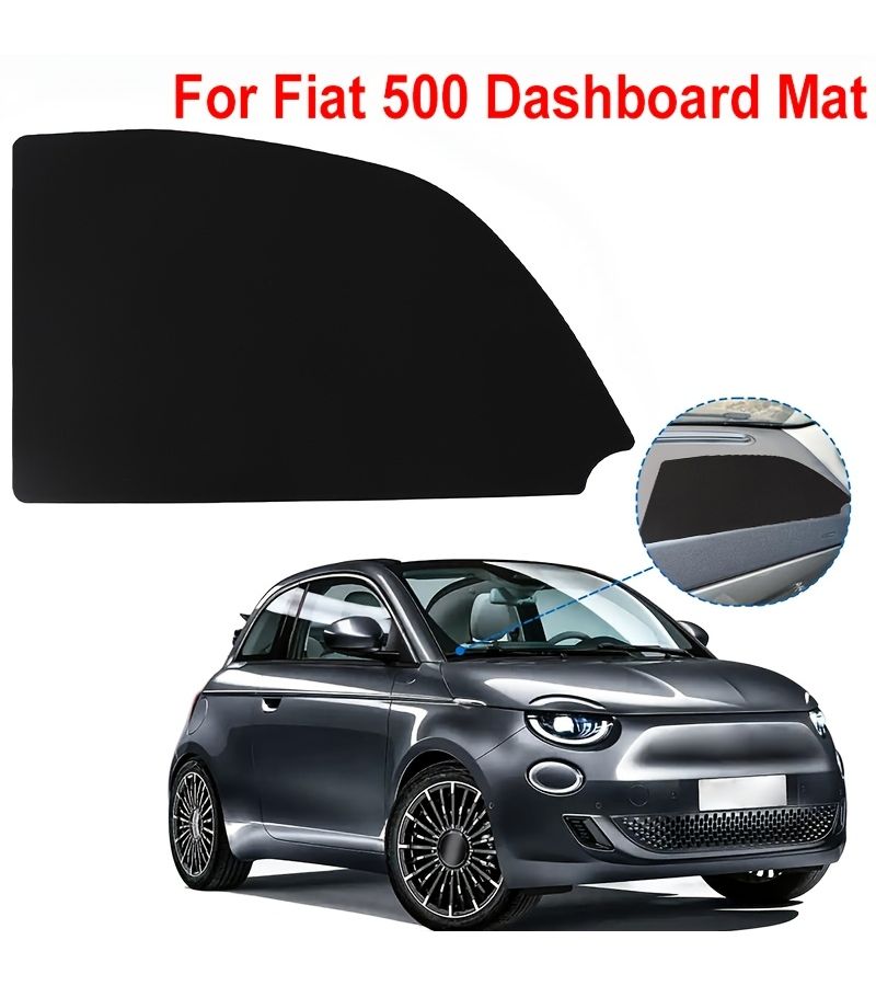 For Fiat 500 Dashboard Mat With Adhesive Backing For Left Hand Drive Covers Dashboard Imperfections - Image 1