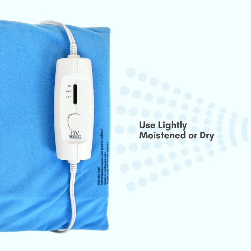 BV Medical Heating Pad with Three Heat Settings W/No Auto Shut Off/12" X 24" - Image 4