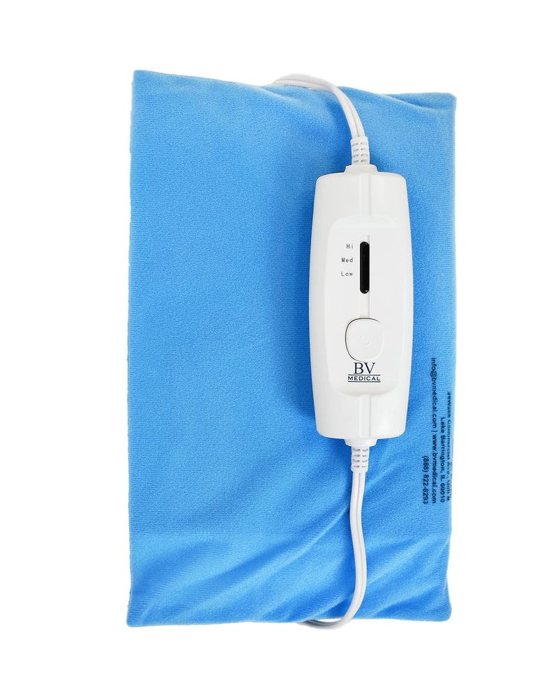BV Medical Heating Pad with Three Heat Settings W/No Auto Shut Off/12" X 24" - Image 1
