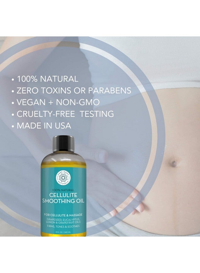 بيور بدي ناتشورالز زيت تدليك مضاد للسيلوليت من بيور بودي ناتشورالز، ٨ أونصات سائلة | زيت طبيعي ١٠٠٪ لإزالة السيلوليت، لشدّ منطقة الفخذين والأرداف | زيت للجسم خالٍ من المواد الكيميائية لشدّ البشرة وتقليل علامات التمدد - Image 2