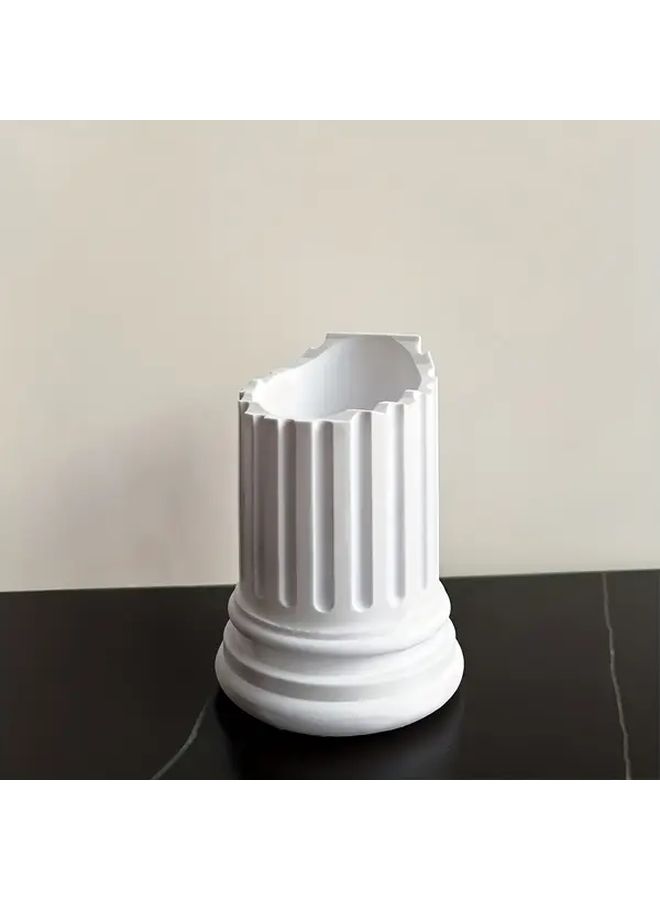 White Roman Column Pen Holder Organizer For Desk Office School Graduation Gift - Image 5