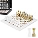 MARBLE RANGE Marble Chess Set for Adults 10 Handmade White Green Onyx Board Game with 32 Chess Pieces 2 Extra Queens Storage Box Luxury Travel Game Elegant for Home Decor - Image 2