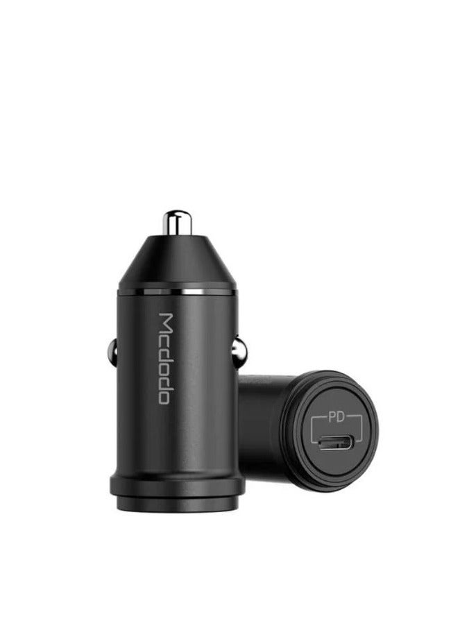 مكدودو CC-7492 - شاحن سيارة سريع PD30W 1 C - مع كابل من النوع C إلى Lightning - أسود - Image 2