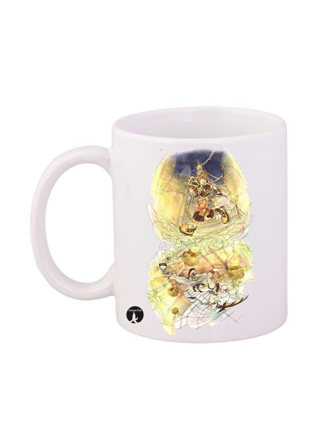 RKN Kingdom Hearts Video Game Mug White/Gold 12ounce - Image 1