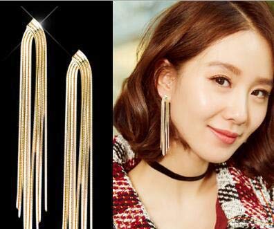 FUTIMELY Long Chain Gold Tassel Earrings for Women Prom Statement Dangle Drop Earrings Elegant Formal Bridesmaid Bride Wedding Gifts - Image 5